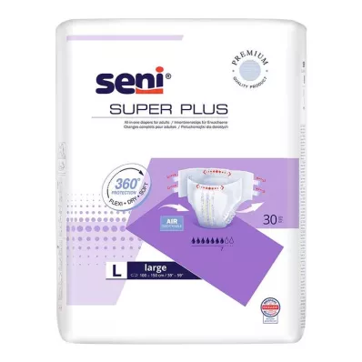 SUPER SENI Plus inkontinenčne hlače za nočno inkontinenco, velikost 3 L, 30 kosov
