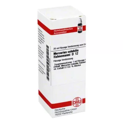MERCURIUS SOLUBILIS Hahnemanni D 12 raztopina, 20 ml MERCURIUS SOLUBILIS Hahnemanni D 12 raztopina, 20 ml