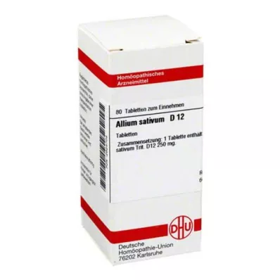 ALLIUM SATIVUM D 12 tablet, 80 kapsul