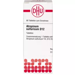 ATROPINUM SULFURICUM D 12 tablet, 80 kapsul