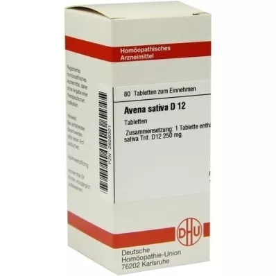 AVENA SATIVA D 12 tablet, 80 kapsul