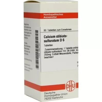 CALCIUM STIBIATO sulfuratum D 6 tablet, 80 kosov