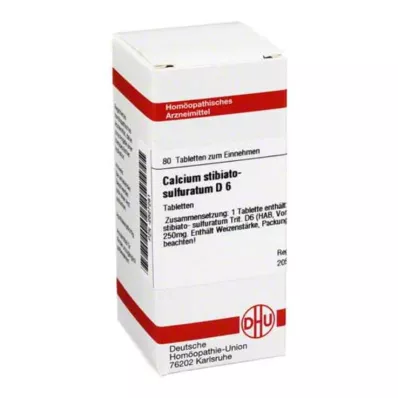 CALCIUM STIBIATO sulfuratum D 6 tablet, 80 kosov