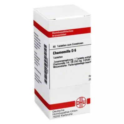 CHAMOMILLA D 6 tablete, 80 kapsul