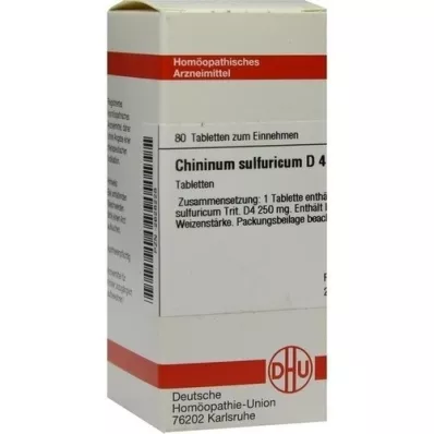 CHININUM SULFURICUM D 4 tablete, 80 kapsul