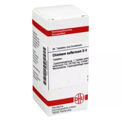 CHININUM SULFURICUM D 4 tablete, 80 kapsul