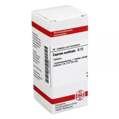 CUPRUM ACETICUM D 12 tablet, 80 kapsul