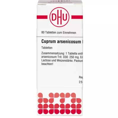 CUPRUM ARSENICOSUM D 30 tablet, 80 kapsul