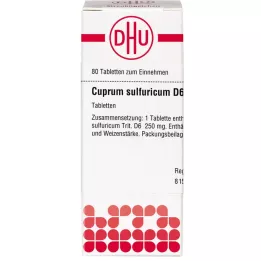 CUPRUM SULFURICUM D 6 tablete, 80 kapsul