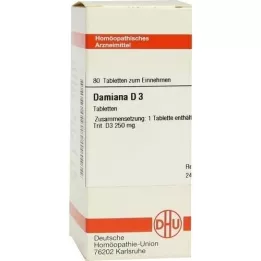 DAMIANA D 3 tablete, 80 kapsul