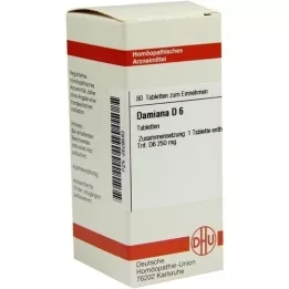 DAMIANA D 6 tablete, 80 kapsul