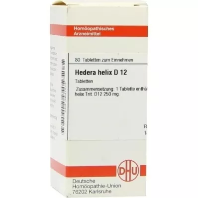 HEDERA HELIX D 12 tablet, 80 kapsul