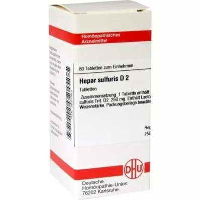 HEPAR SULFURIS D 2 tablete, 80 kapsul