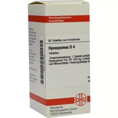 HYOSCYAMUS D 4 tablete, 80 kapsul