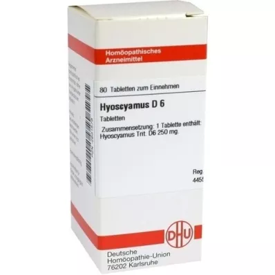HYOSCYAMUS D 6 tablete, 80 kapsul