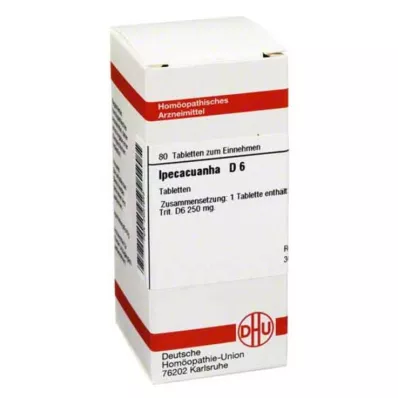 IPECACUANHA D 6 tablete, 80 kapsul