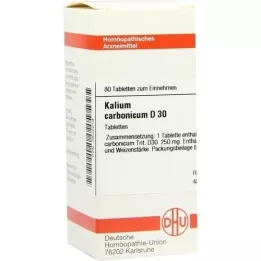 KALIUM CARBONICUM D 30 tablet, 80 kapsul