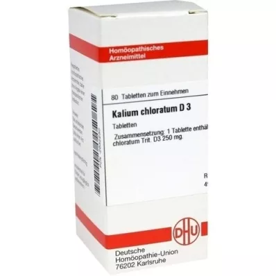 KALIUM CHLORATUM D 3 tablete, 80 kapsul