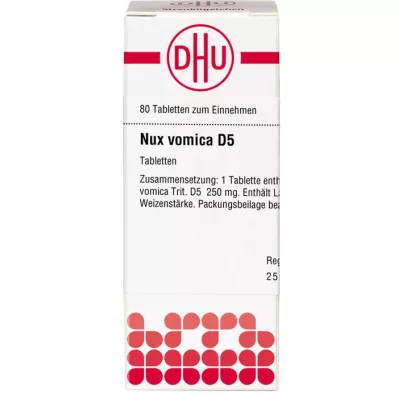 NUX VOMICA D 5 tablete, 80 kapsul