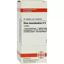 RHUS TOXICODENDRON D 8 tablet, 80 kapsul