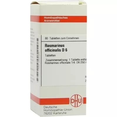 ROSMARINUS OFFICINALIS D 6 tablete, 80 kapsul