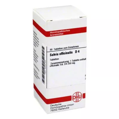 SALVIA OFFICINALIS D 4 tablete, 80 kapsul
