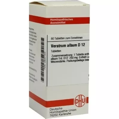 VERATRUM ALBUM D 12 tablet, 80 kapsul