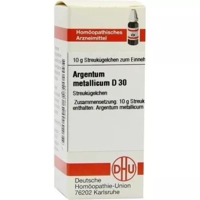 ARGENTUM METALLICUM D 30 kroglic, 10 g