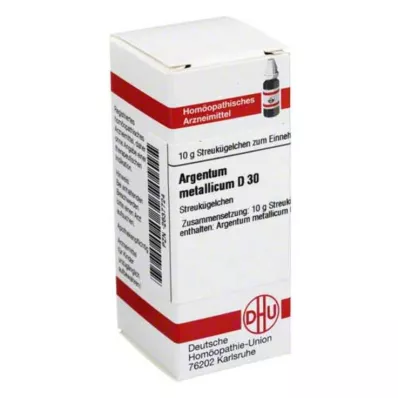 ARGENTUM METALLICUM D 30 kroglic, 10 g