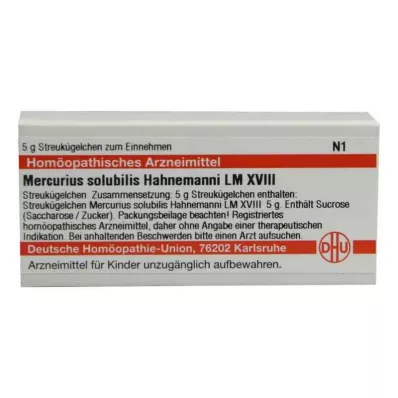 MERCURIUS SOLUBILIS Hahnemanni LM XVIII Globule, 5 g MERCURIUS SOLUBILIS Hahnemanni LM XVIII Globule, 5 g