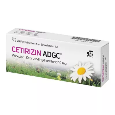 CETIRIZIN ADGC Filmsko obložene tablete, 20 kosov
