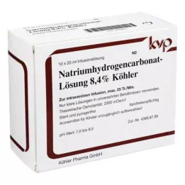 NATRIUMHYDROGENCARBONAT-Köhlerjeva 8,4-odstotna raztopina, 10X20 ml