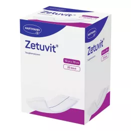 ZETUVIT Sesalne komprese sterilne 10x10 cm, 25 kosov