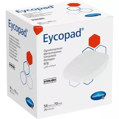 EYCOPAD Obkladki za oči 56x70 mm, sterilni, 25 kosov