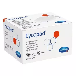 EYCOPAD Obkladki za oči 56x70 mm, nesterilni, 5 kosov