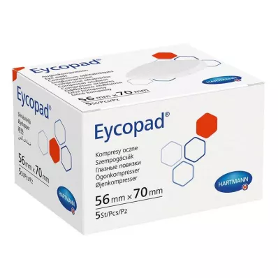 EYCOPAD Obkladki za oči 56x70 mm, nesterilni, 5 kosov EYCOPAD Obkladki za oči 56x70 mm, nesterilni, 5 kosov