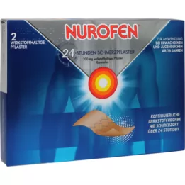 NUROFEN 24-urni protibolečinski obliži 200 mg, 2 kosa