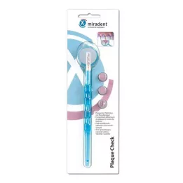 MIRADENT Plaquetest Mira2+zrcalo modro prozorno, 1 kos