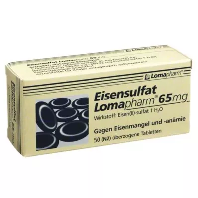 EISENSULFAT Lomapharm 65 mg obložene tablete, 50 kosov