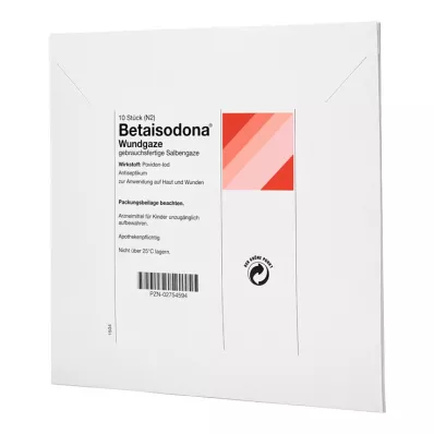 BETAISODONA Gaza za rane 10x10 cm, 10 kosov BETAISODONA Gaza za rane 10x10 cm, 10 kosov