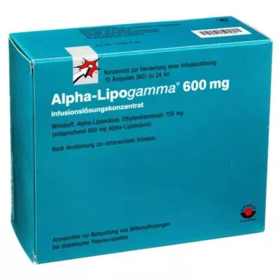 ALPHA-LIPOGAMMA 600 mg koncentrat infuzijske raztopine, 10X24 ml ALPHA-LIPOGAMMA 600 mg koncentrat infuzijske raztopine, 10X24 ml