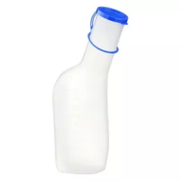 URINFLASCHE Moški plastični 1 l z mlečnim pokrovčkom, 1 kos