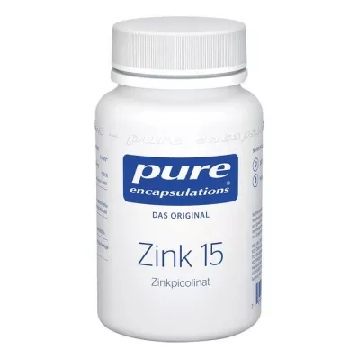 PURE ENCAPSULATIONS Cink 15 kapsul s cinkovim pikolinatom, 180 kapsul