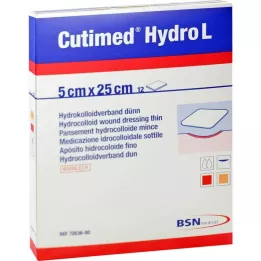 CUTIMED Hydro L hidrokoloidna obloga tanka 5x25 cm, 12 kosov