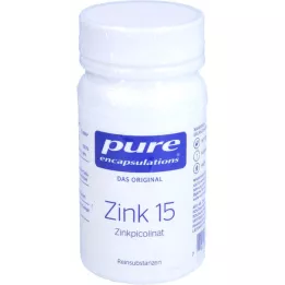 PURE ENCAPSULATIONS Cink 15 kapsul s cinkovim pikolinatom, 60 kapsul