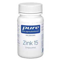 PURE ENCAPSULATIONS Cink 15 kapsul s cinkovim pikolinatom, 60 kapsul