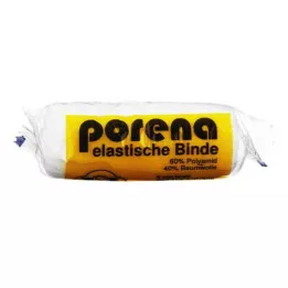 PORENA Elastični povoj iz gaze 8 cm bele barve s celuloidom, 1 kos