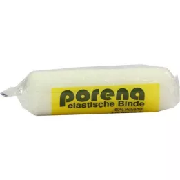 PORENA Elastični povoj iz gaze 10 cm bele barve s celuloidom, 1 kos