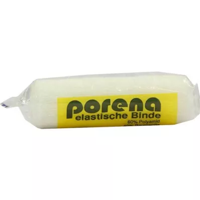 PORENA Elastični povoj iz gaze 10 cm bele barve s celuloidom, 1 kos