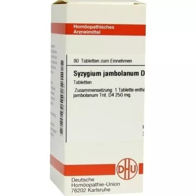 SYZYGIUM JAMBOLANUM D 4 tablete, 80 kapsul